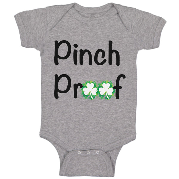 Baby Clothes Pinch Proof Shamrock St Patrick's Funny Humor Baby Bodysuits Cotton