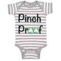Baby Clothes Pinch Proof Shamrock St Patrick's Funny Humor Baby Bodysuits Cotton