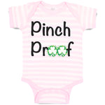 Baby Clothes Pinch Proof Shamrock St Patrick's Funny Humor Baby Bodysuits Cotton