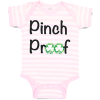 Baby Clothes Pinch Proof Shamrock St Patrick's Funny Humor Baby Bodysuits Cotton