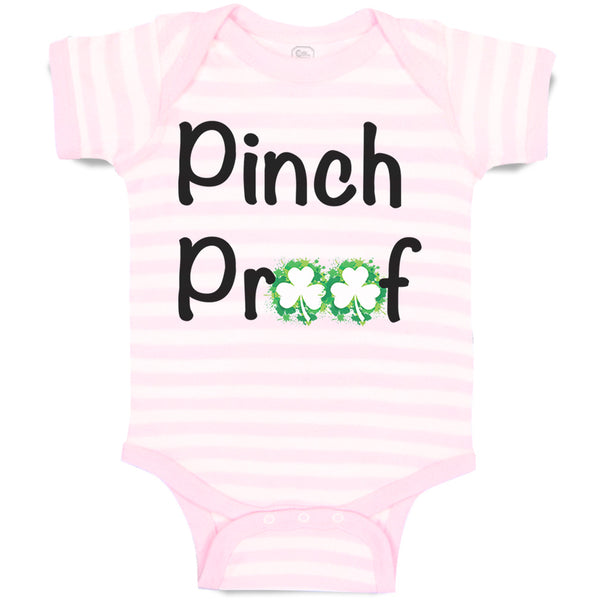 Baby Clothes Pinch Proof Shamrock St Patrick's Funny Humor Baby Bodysuits Cotton