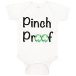 Baby Clothes Pinch Proof Shamrock St Patrick's Funny Humor Baby Bodysuits Cotton