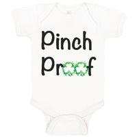 Baby Clothes Pinch Proof Shamrock St Patrick's Funny Humor Baby Bodysuits Cotton