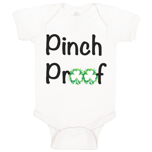Baby Clothes Pinch Proof Shamrock St Patrick's Funny Humor Baby Bodysuits Cotton