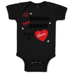 Baby Clothes All Because 2 People Fell in Love Valentines Love Style A Cotton