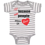 Baby Clothes All Because 2 People Fell in Love Valentines Love Style A Cotton