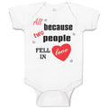 Baby Clothes All Because 2 People Fell in Love Valentines Love Style A Cotton