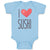 Baby Clothes I Love Sushi Baby Bodysuits Boy & Girl Newborn Clothes Cotton