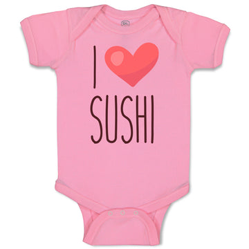 Baby Clothes I Love Sushi Baby Bodysuits Boy & Girl Newborn Clothes Cotton