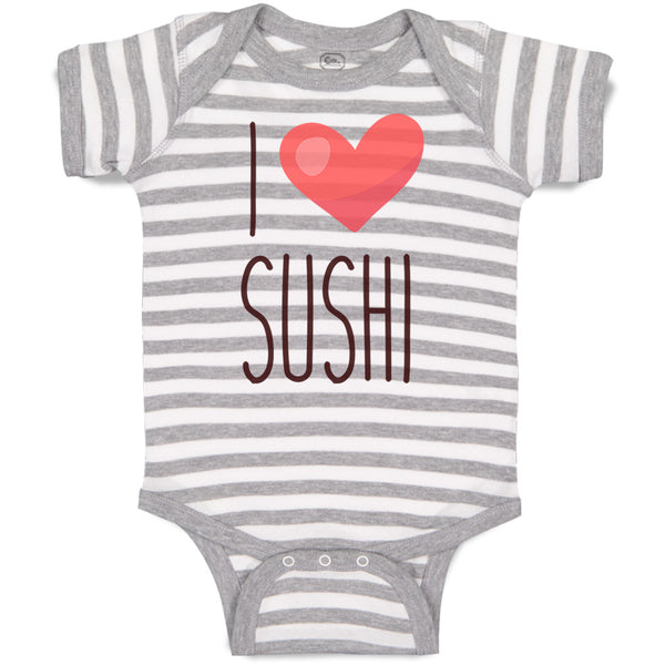 Baby Clothes I Love Sushi Baby Bodysuits Boy & Girl Newborn Clothes Cotton