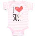 Baby Clothes I Love Sushi Baby Bodysuits Boy & Girl Newborn Clothes Cotton