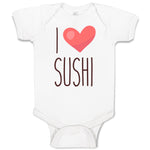Baby Clothes I Love Sushi Baby Bodysuits Boy & Girl Newborn Clothes Cotton