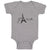 Baby Clothes Paris Eiffel Tower Black Alphabet & Monograms Love Baby Bodysuits