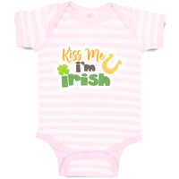 Baby Clothes Kiss Me I Am Irish St Patrick's Baby Bodysuits Boy & Girl Cotton