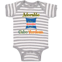 Baby Clothes Adorable Cabo Verdean Cape Verde Baby Bodysuits Boy & Girl Cotton