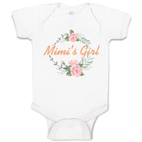 Baby Clothes Mimi's Girl with Wreath Flowers and Leaves Baby Bodysuits Cotton