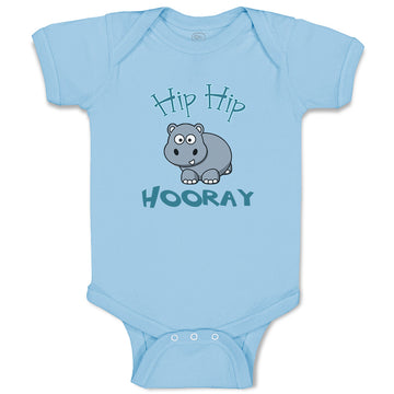 Baby Clothes Baby Hippo Hippopotamus Hip Hip Hooray White Animals Zoo Cotton