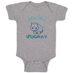 Baby Clothes Baby Hippo Hippopotamus Hip Hip Hooray White Animals Zoo Cotton