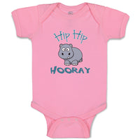 Baby Clothes Baby Hippo Hippopotamus Hip Hip Hooray White Animals Zoo Cotton