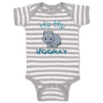 Baby Clothes Baby Hippo Hippopotamus Hip Hip Hooray White Animals Zoo Cotton