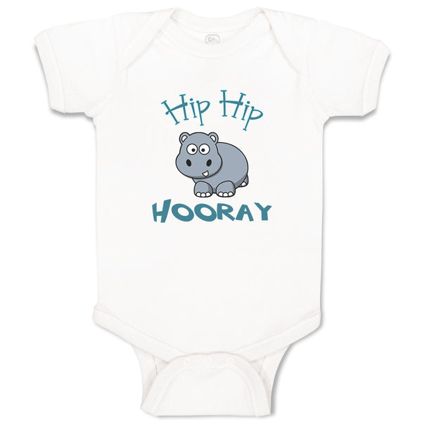 Baby Clothes Baby Hippo Hippopotamus Hip Hip Hooray White Animals Zoo Cotton