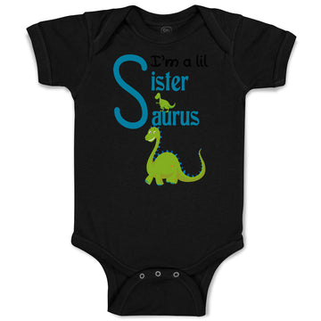 Baby Clothes Green Dinosaur Dino Little Sister Saurus Baby Bodysuits Cotton