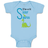 Baby Clothes Green Dinosaur Dino Little Sister Saurus Baby Bodysuits Cotton