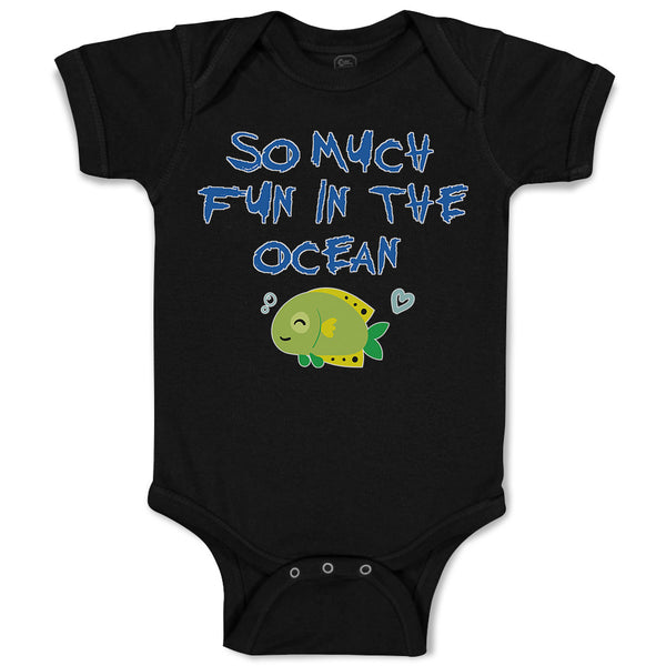 Baby Clothes So Much Fun in The Ocean Fish with Closed Eyes Baby Bodysuits