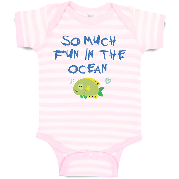 Baby Clothes So Much Fun in The Ocean Fish with Closed Eyes Baby Bodysuits