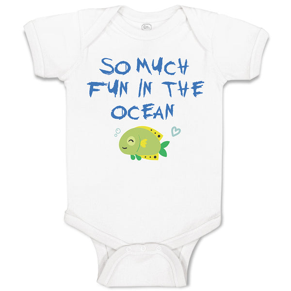 Baby Clothes So Much Fun in The Ocean Fish with Closed Eyes Baby Bodysuits