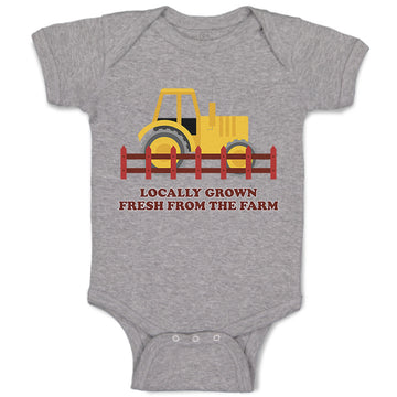 Baby Clothes Locally Grown Fresh from The Farm Baby Bodysuits Boy & Girl Cotton