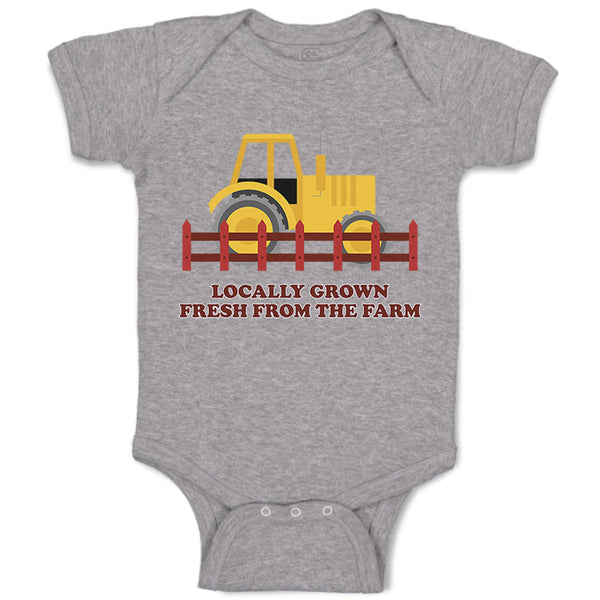 Baby Clothes Locally Grown Fresh from The Farm Baby Bodysuits Boy & Girl Cotton