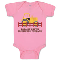 Baby Clothes Locally Grown Fresh from The Farm Baby Bodysuits Boy & Girl Cotton