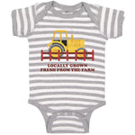 Baby Clothes Locally Grown Fresh from The Farm Baby Bodysuits Boy & Girl Cotton