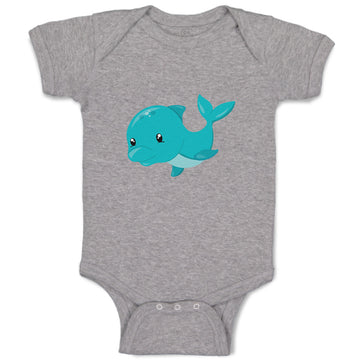 Baby Clothes Birch Dolphin Animals Ocean Baby Bodysuits Boy & Girl Cotton