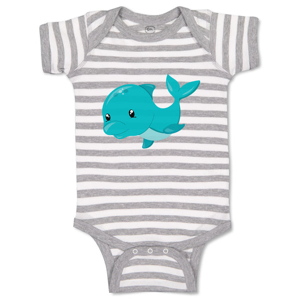 Baby Clothes Birch Dolphin Animals Ocean Baby Bodysuits Boy & Girl Cotton