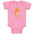 Baby Clothes Orange Seahorse 2 Animals Ocean Baby Bodysuits Boy & Girl Cotton