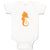 Baby Clothes Orange Seahorse 2 Animals Ocean Baby Bodysuits Boy & Girl Cotton