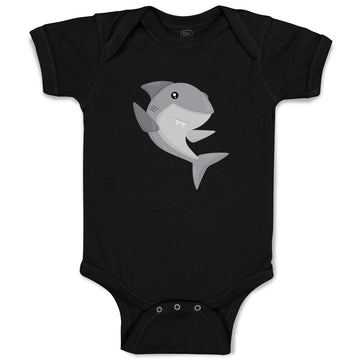 Baby Clothes Grey Shark Animals Ocean Baby Bodysuits Boy & Girl Cotton
