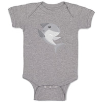 Baby Clothes Grey Shark Animals Ocean Baby Bodysuits Boy & Girl Cotton