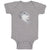 Baby Clothes Grey Shark Animals Ocean Baby Bodysuits Boy & Girl Cotton