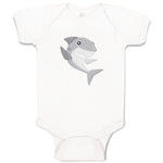 Baby Clothes Grey Shark Animals Ocean Baby Bodysuits Boy & Girl Cotton
