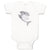 Baby Clothes Grey Shark Animals Ocean Baby Bodysuits Boy & Girl Cotton