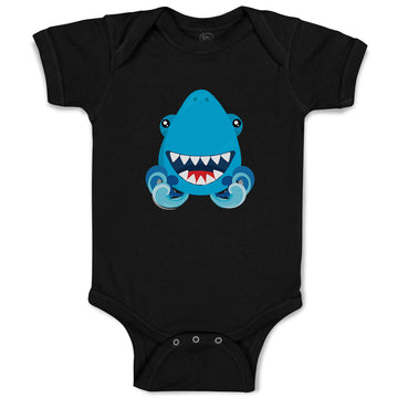 Baby Clothes Shark Face Animals Ocean Baby Bodysuits Boy & Girl Cotton