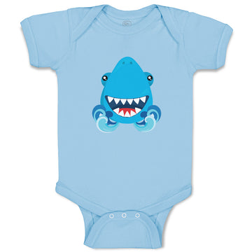Baby Clothes Shark Face Animals Ocean Baby Bodysuits Boy & Girl Cotton