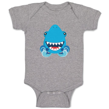 Baby Clothes Shark Face Animals Ocean Baby Bodysuits Boy & Girl Cotton