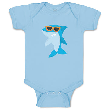 Baby Clothes Shark Glasses Animals Ocean Baby Bodysuits Boy & Girl Cotton