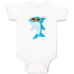 Baby Clothes Shark Glasses Animals Ocean Baby Bodysuits Boy & Girl Cotton