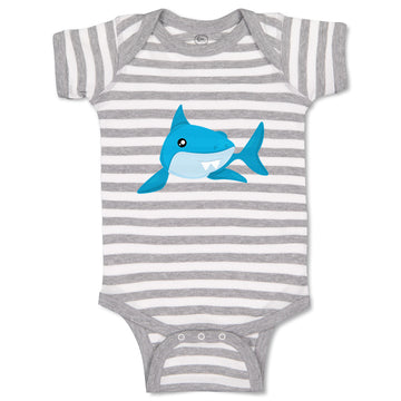 Baby Clothes Shark Swimming Animals Ocean Baby Bodysuits Boy & Girl Cotton