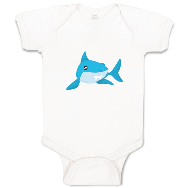 Baby Clothes Shark Swimming Animals Ocean Baby Bodysuits Boy & Girl Cotton